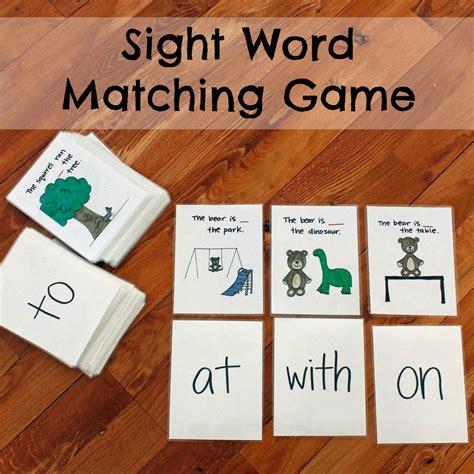 toys toys games educational memory card game sight words printable