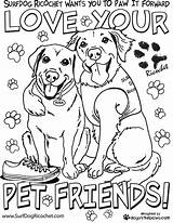 Coloring Pages Dog Dogs Service Anti Bullying Color Campaign Surf Print Getcolorings Bully sketch template