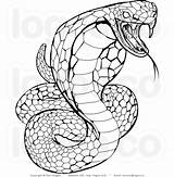 Snake Coloring Pages Drawing Viper Cobra Printable Snakes King Adults Print Realistic Evil Colouring Color Reptiles Tattoo Kids Adult Fish sketch template