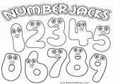 Numberjacks Coloring Pages Printable Drawing Numbers Downloadable Disney Choose Board sketch template