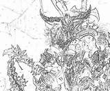 Diablo Barbarian War Printable Great Coloring Pages Terror Fujiwara Yumiko Diablo3 sketch template