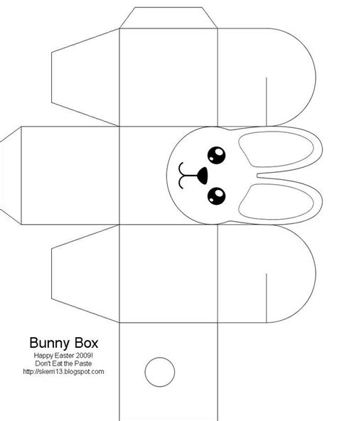 easter box easter bunny easter crafts  kids  box templates