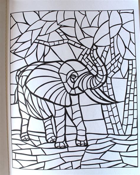 coloring pages mosaic animals