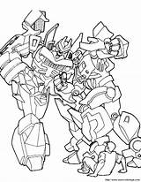 Pages Transformers Coloring Dinobots Grimlock Getcolorings sketch template