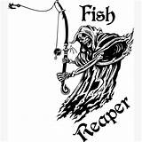 Fishing Fish Reaper Grim Rod Decal Window Decals Boat Hook Vinyl Lures Stickers Truck Car Sticker Choose Board Ebay Humor sketch template
