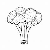 Broccoli Coloring sketch template