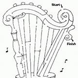 Maze Harp Print Click sketch template
