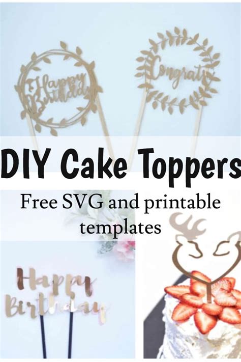 cricut cake topper svg  printable templates
