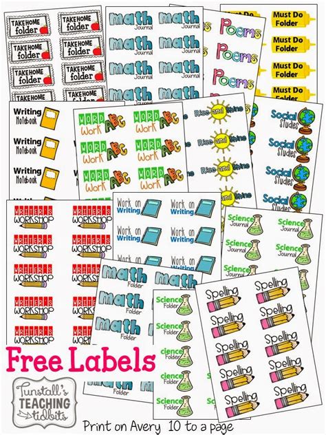 freebielicious  labels  folders journals