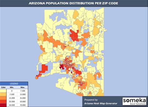 Arizona Zip Code Map And Population List In Excel My Xxx Hot Girl