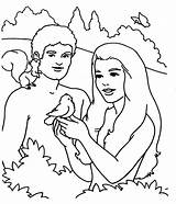 Adam Eve Coloring Printable Pages Eden Garden Getdrawings sketch template