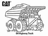 Coloring Pages Cat Caterpillar Off Truck Highway sketch template