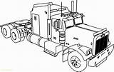 Outline Truck Semi Drawing Coloring Trucks Paintingvalley Drawings sketch template
