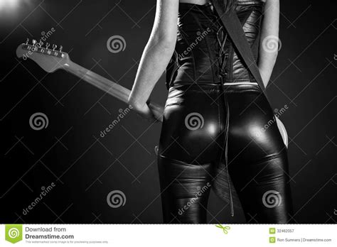 woman playing an electric guitar stock image image of adult beauty 32462057