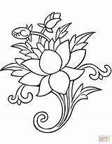 Lotus Coloring Buddhism Pages Printable Template Buddhist Symbols Categories Supercoloring sketch template