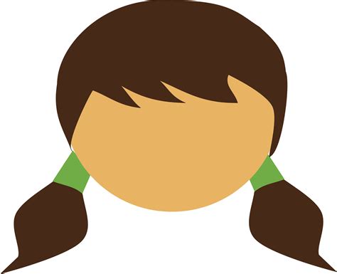 clipart girl s head