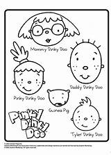 Doo Pinky Dinky sketch template