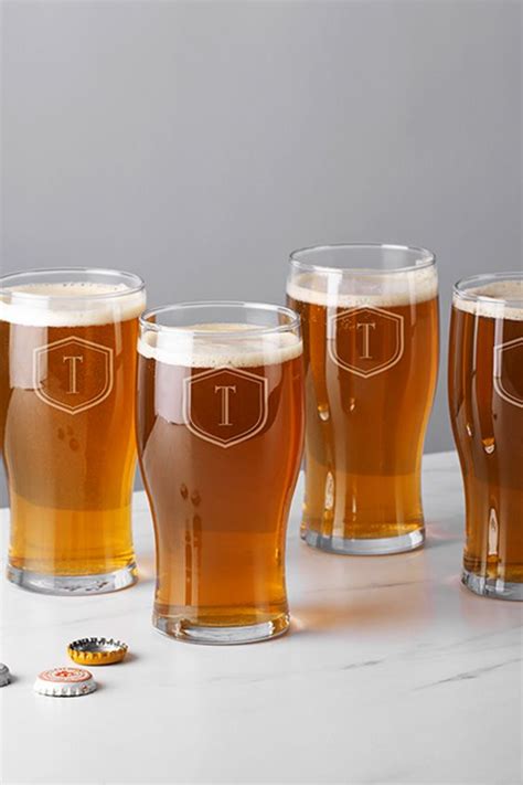 Personalized Craft Beer Pilsner Glasses Set Of 4 Ts For Beer