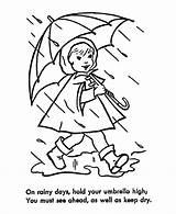 Coloring Umbrella Pages Safety Child Coloring4free Printable Holding Clipart Rain Boy Sheet Color Preschool Print Girl Library Learning Years Go sketch template