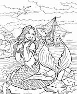 Colorit Mermaids sketch template