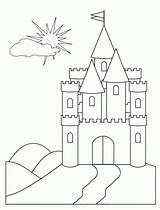 Castle Coloring Drawing Medieval Front Pages Kids Face Castles Color Paper Drawings Dolls Getdrawings Choose Board sketch template