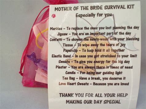 mother   groombride novelty survival kit gift keepsake ebay