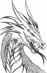 Dragon Coloring Drawing Pages Mythical Dragons Evil Realistic Outline Creative Neon Head Scary Creature Drawings Tattoo Outlines Designs Getcolorings Printable sketch template