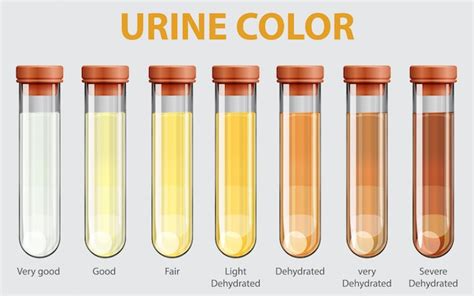 vector illustration  urine color chart
