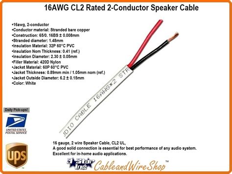 awg cl rated  conductor speaker cable   strand   star incorporated