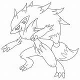 Pokemon Zoroark Line Deviantart Coloring Pages Drawings Colouring 2010 Choose Board sketch template