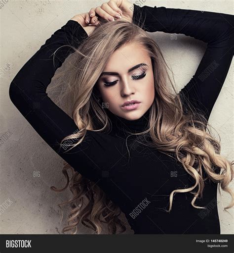 blonde sexy girl long image and photo free trial bigstock