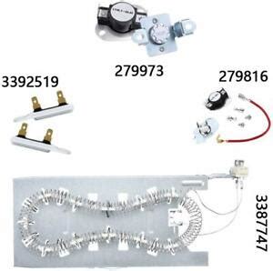 replacement dryer heating element kits  whirlpool wedsw ygewkq ebay