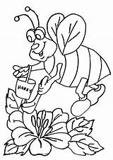Coloring Pages Bee Honey Flower Bees Bumblebee Queen Drawing Printable Clipart Kids Drawings Homies Parentune Library Worksheets Animal Getdrawings Collects sketch template