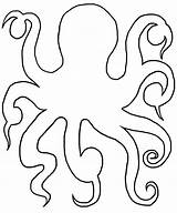 Octopus Template Cut Deviantart Templates Molde sketch template