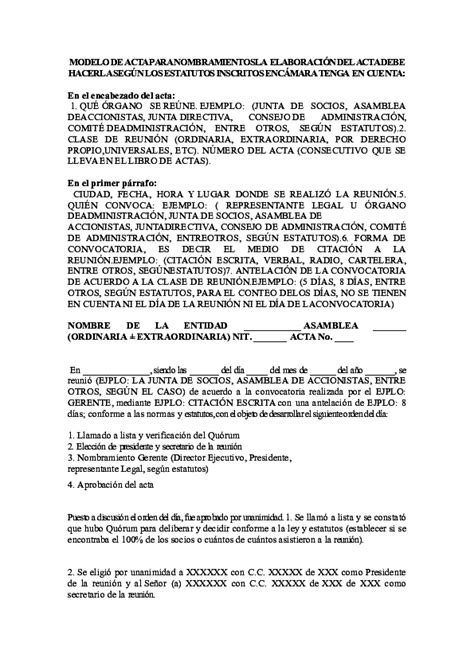 Doc Modelo Acta Nombramientos Luis Alejandro Lorenzo Sánchez