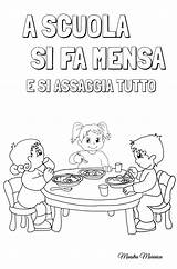 Scuola Regole Accoglienza Bambini Infanzia Schede Mensa Disegni Scolastica Tavola Colorare Materna Educazione Maestra Mangiano Bea Teo Geografia Attività Aula sketch template