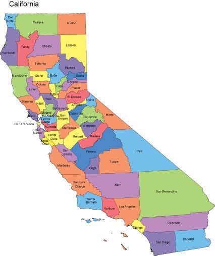 california map  counties