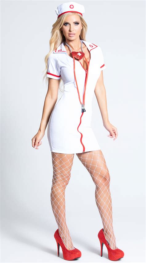 Sexy White Nurse Costume Fever Nurse Costume