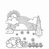 Rainbow Nature Coloring Pages Printable Kb sketch template