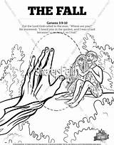 Coloring Genesis Fall Pages Man Bible Kids Sharefaith Sunday School Story sketch template