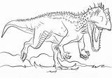 Coloring Pages Indoraptor Jurassic Printable Print sketch template