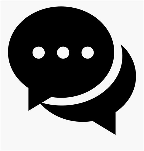 chat icon black png  transparent clipart clipartkey
