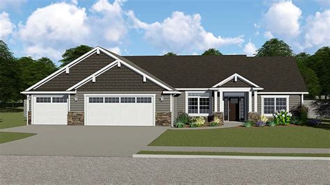 traditional style house plan    bed  bath  car garage ranch house plans house