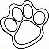 Paw Coloring Print Foot Tiger Pages Drawing Dog Paws Feet Footprint Clipart Draw Color Animal Line Dinosaur Clemson Bear Patrol sketch template