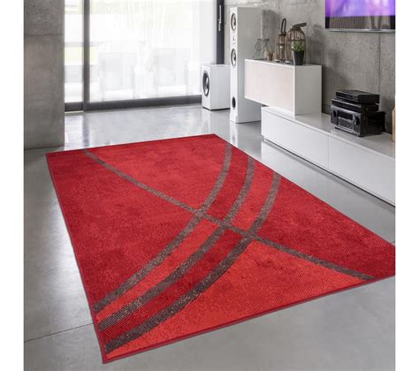 tapis moderne rectangulaire bc   rouge tapis salon  chambre