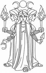 Hecate Gods Triple Urbanthreads Indra sketch template