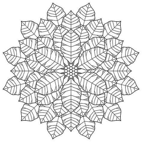 perfect geometric poinsettia flower drawing coloring page