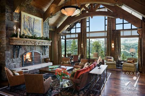mountain contemporary home great rooms great room windows