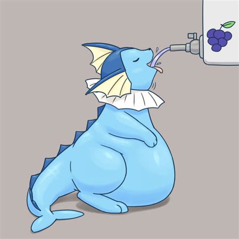 Vaporeon Drinking Too Much Body Inflation Know Your Meme