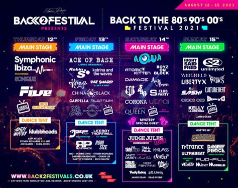back to the 80s 90s and 00s festival 2021